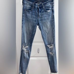 American Eagle Ripped Blue Jeans